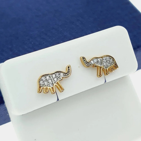 925 Sterling Silver CZ Stud Earrings for Women/Girl, US925P1225 - Picture 4 of 7